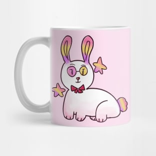 Cute Pink Bunny With Stars Mug